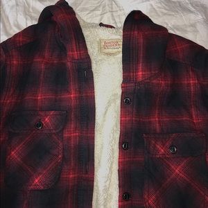 red flannel w/ hood